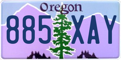 OR license plate 885XAY