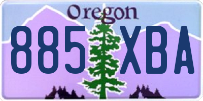 OR license plate 885XBA