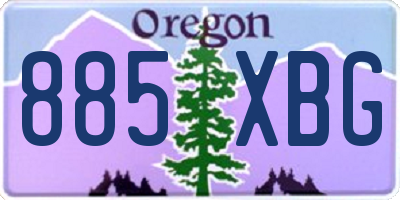 OR license plate 885XBG