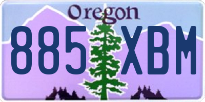 OR license plate 885XBM