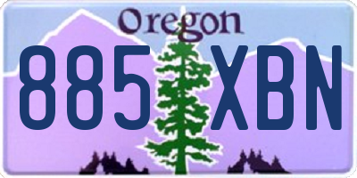 OR license plate 885XBN