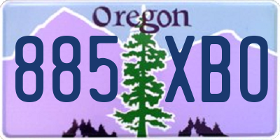 OR license plate 885XBO