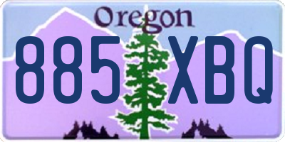 OR license plate 885XBQ