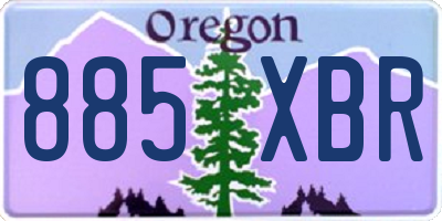 OR license plate 885XBR
