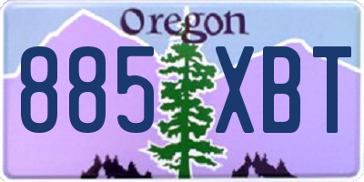 OR license plate 885XBT