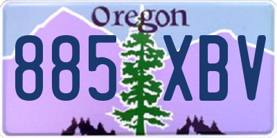 OR license plate 885XBV