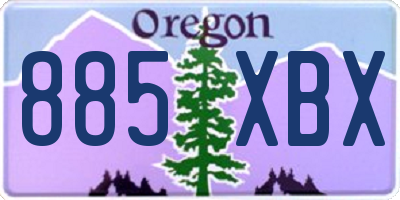 OR license plate 885XBX