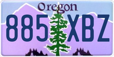 OR license plate 885XBZ