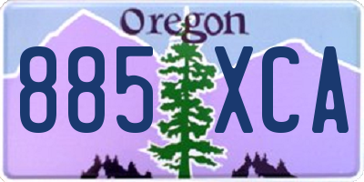OR license plate 885XCA