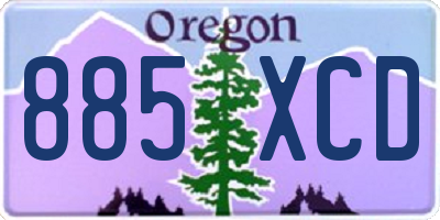 OR license plate 885XCD