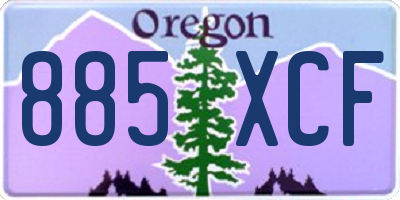OR license plate 885XCF