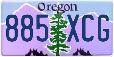 OR license plate 885XCG