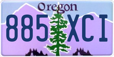 OR license plate 885XCI