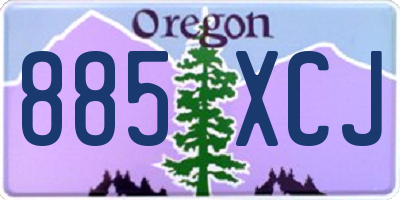 OR license plate 885XCJ