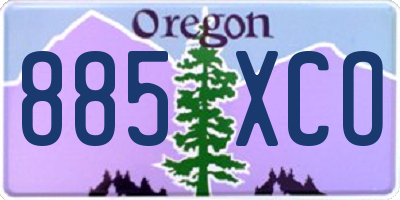 OR license plate 885XCO