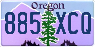 OR license plate 885XCQ