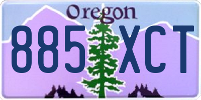 OR license plate 885XCT