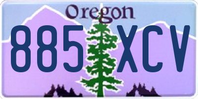 OR license plate 885XCV