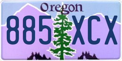 OR license plate 885XCX