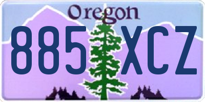 OR license plate 885XCZ