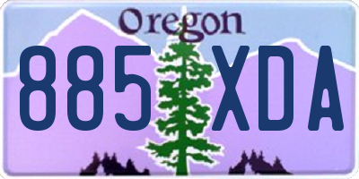 OR license plate 885XDA