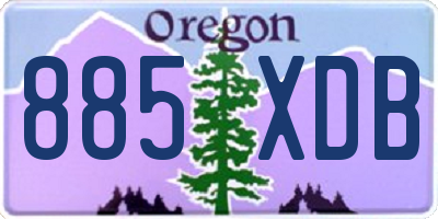 OR license plate 885XDB