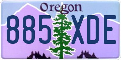 OR license plate 885XDE