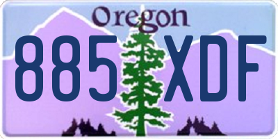 OR license plate 885XDF