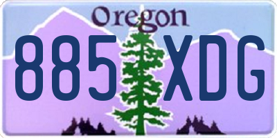 OR license plate 885XDG