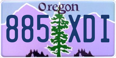 OR license plate 885XDI