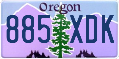 OR license plate 885XDK