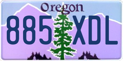 OR license plate 885XDL