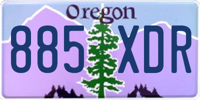 OR license plate 885XDR