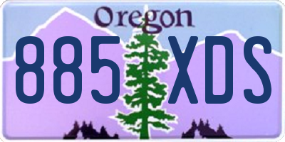 OR license plate 885XDS