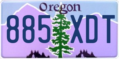 OR license plate 885XDT