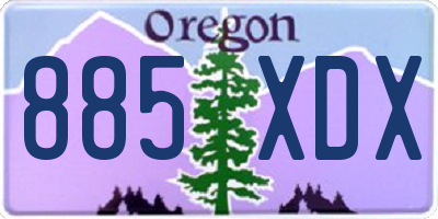 OR license plate 885XDX