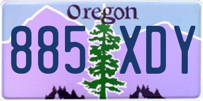OR license plate 885XDY