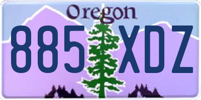 OR license plate 885XDZ