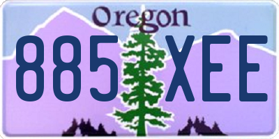 OR license plate 885XEE