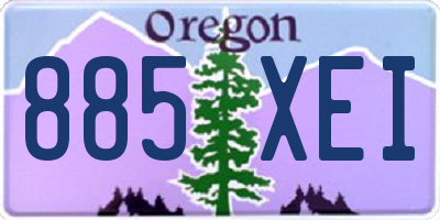 OR license plate 885XEI
