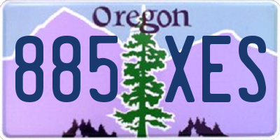 OR license plate 885XES