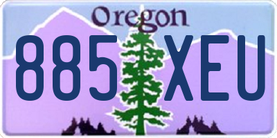OR license plate 885XEU