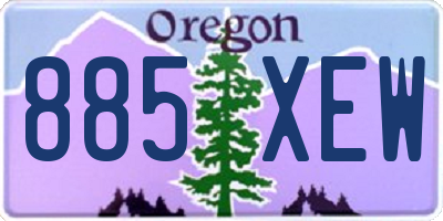 OR license plate 885XEW