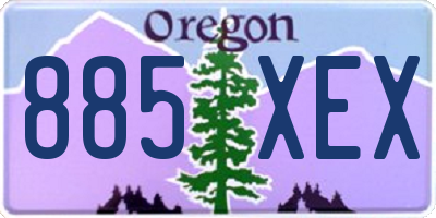 OR license plate 885XEX