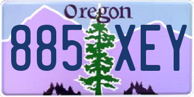 OR license plate 885XEY