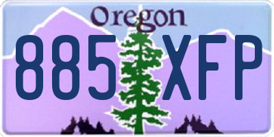 OR license plate 885XFP