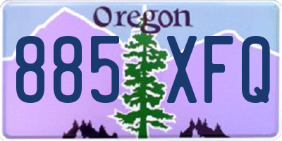 OR license plate 885XFQ
