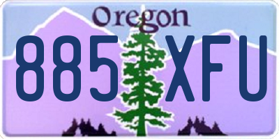 OR license plate 885XFU