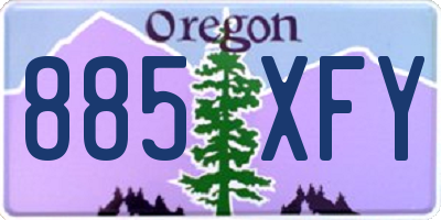 OR license plate 885XFY
