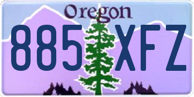 OR license plate 885XFZ